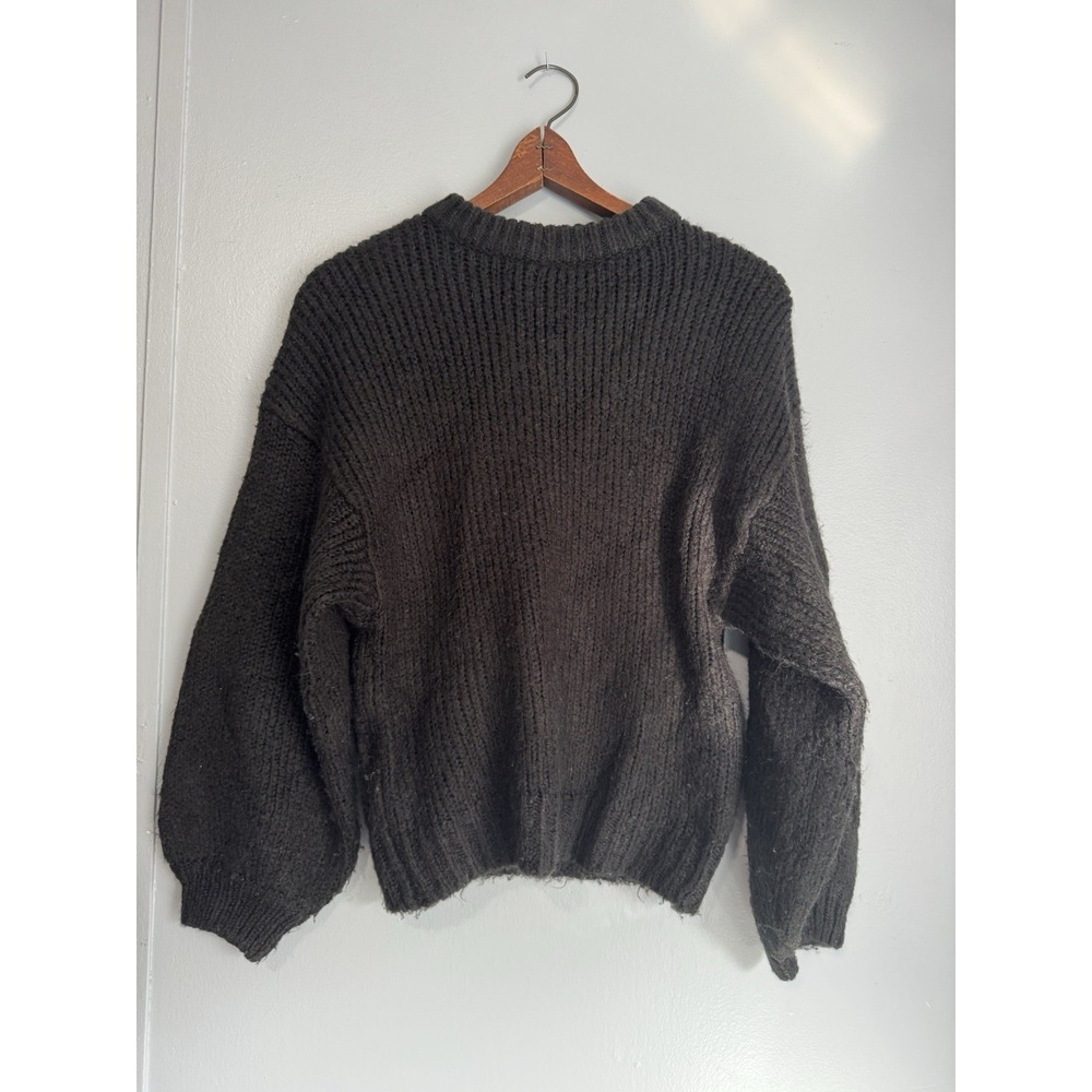 Women's ONLY Black Oversized XS Pullover Knit Sweater Comfy Warm